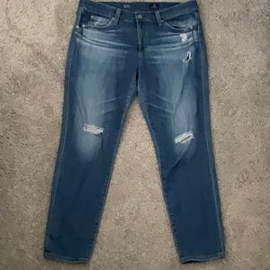 AG Adriano Goldschmeid The Beau Slouchy Skinny Jeans in Medium Wash Sz: 32R